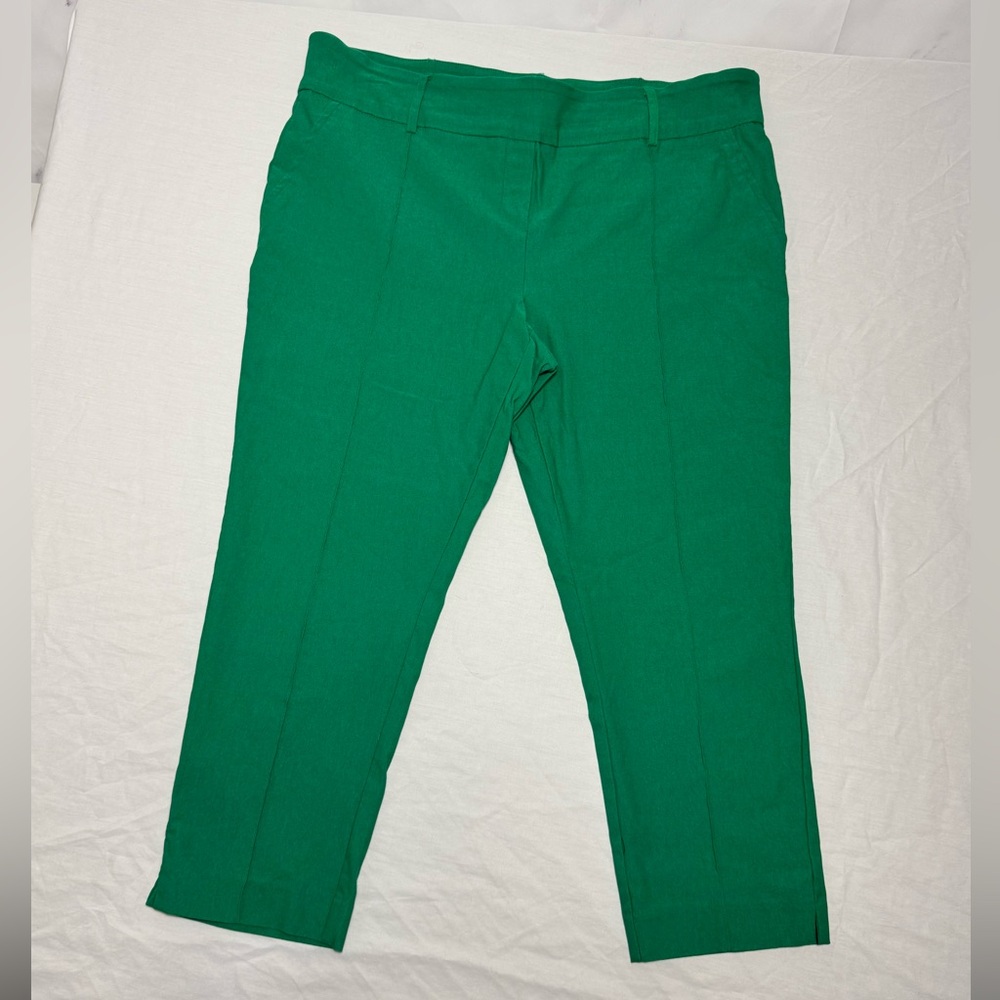 Jules & Leopold Green Cropped Ankle Pants